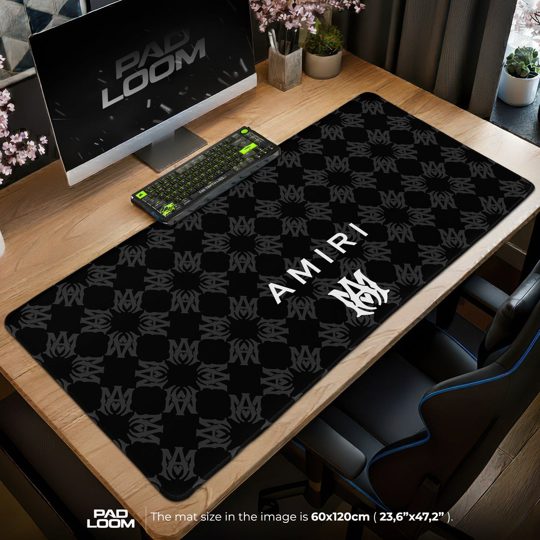 Amiri Mouse Pad - Dark Pattern Gaming Desk Mat Padloom