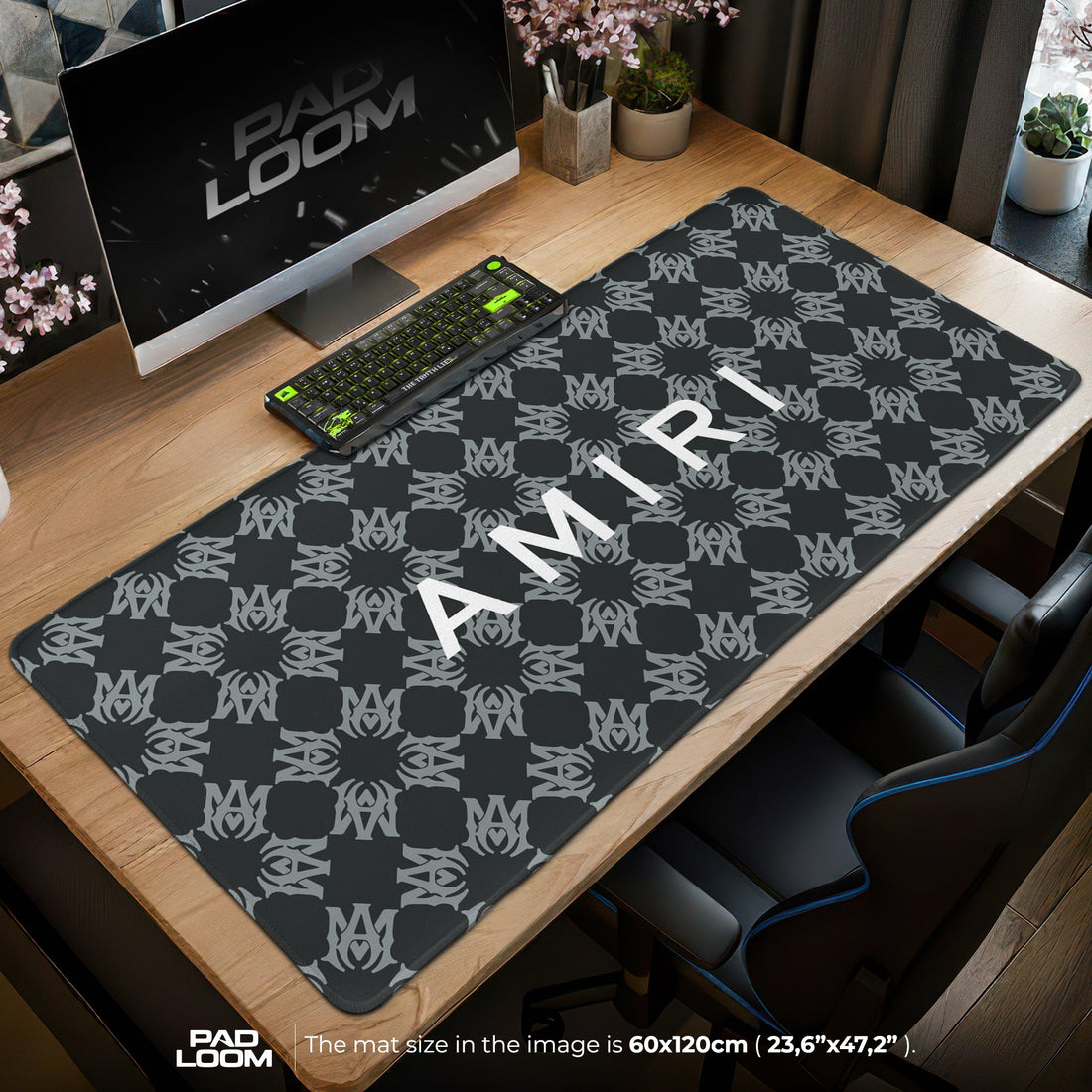 Amiri Mouse Pad - Tribal Shadow Gaming Desk Mat Padloom