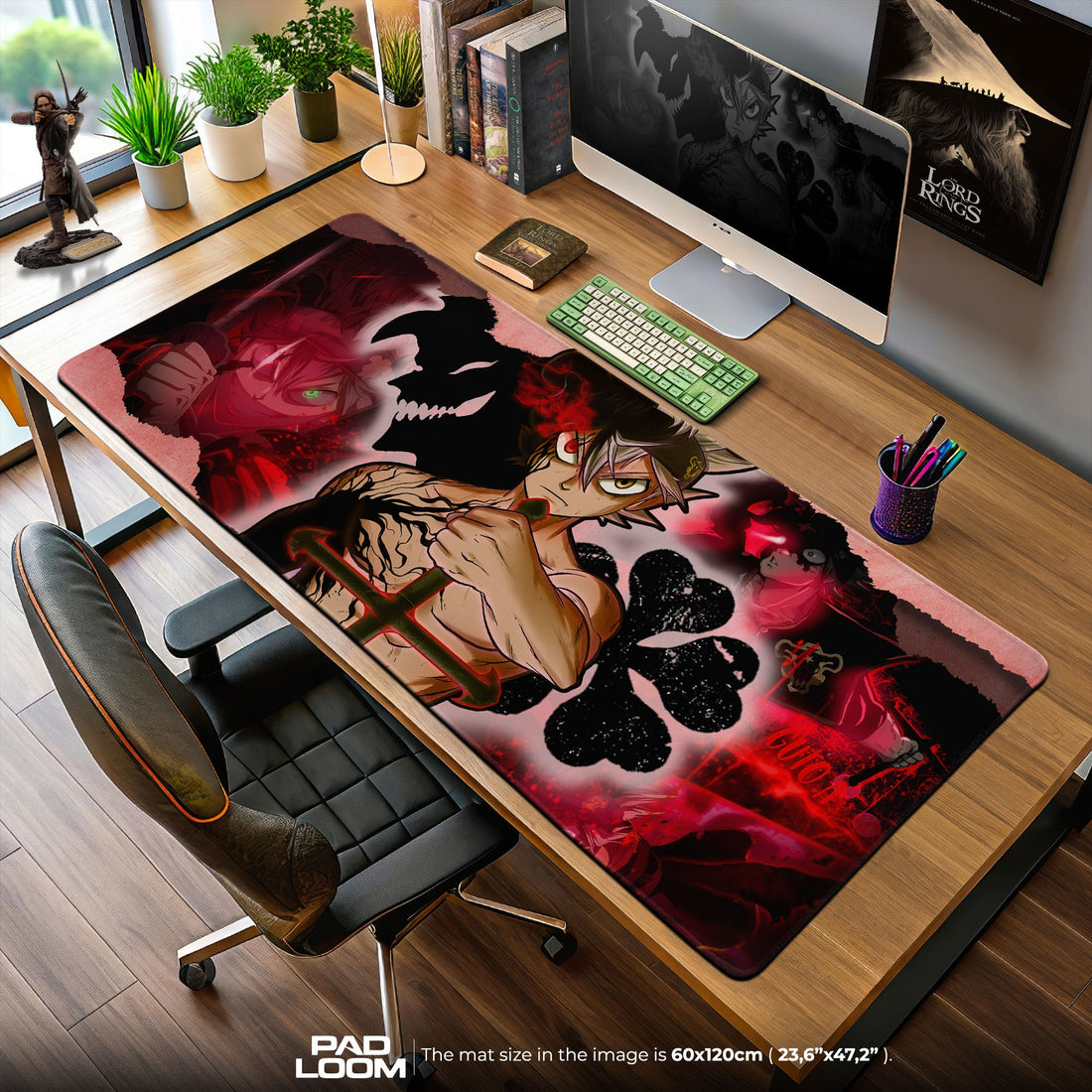 Asta Demon Union Mouse Pad, Anime Gaming Desk Mat Padloom
