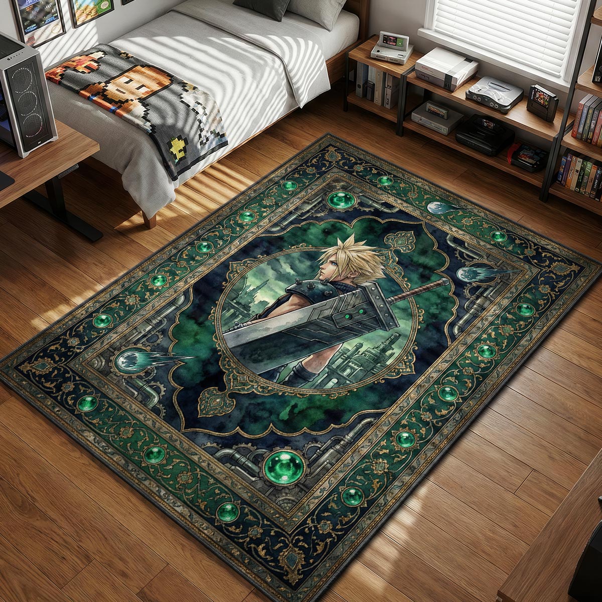 Cloud Strife Mako Energy Rug - Final Fantasy VII Chair Mat – Padloom