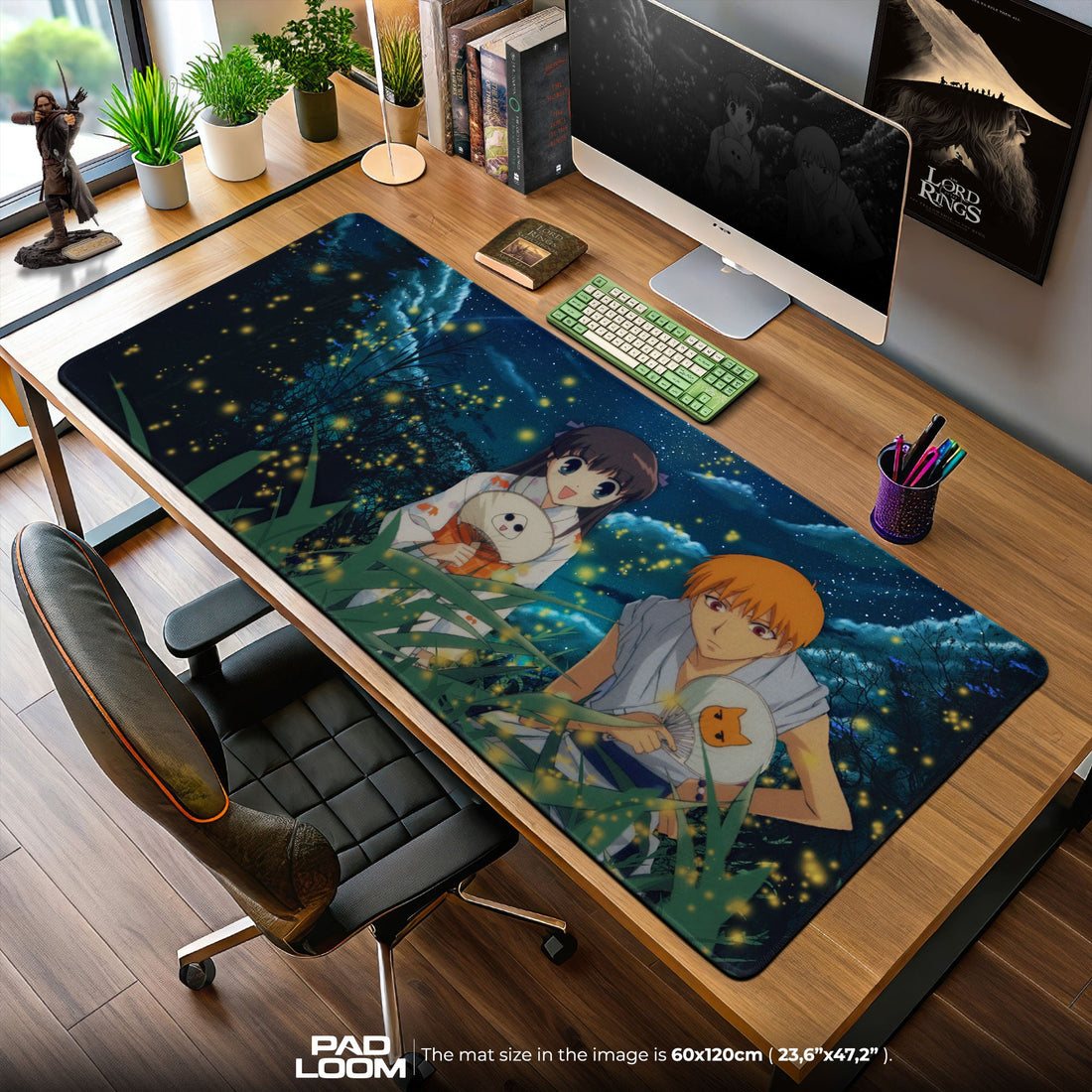 Fruits Basket Mouse Pad - Firefly Night Anime Desk Mat Padloom
