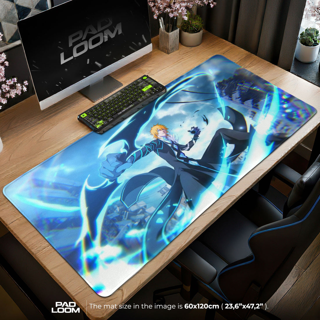 Ichigo Kurosaki Mouse Pad - Getsuga Anime Desk Mat Padloom