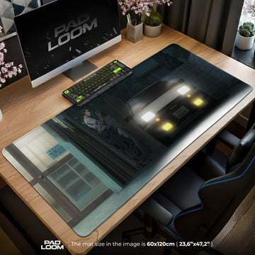 Initial D Mouse Pad - AE86 Night Run Gaming Desk Mat Padloom