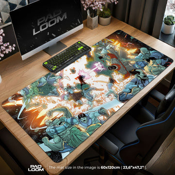 Invincible Mouse Pad - Battle of Titans Gaming Desk Mat Padloom