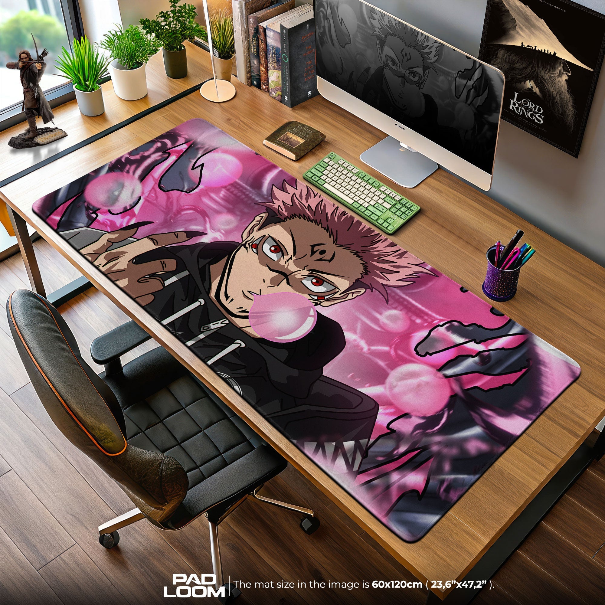 Jujutsu Kaisen Sukuna Mouse Pad – Cursed Aura Gamer Desk Mat – Padloom
