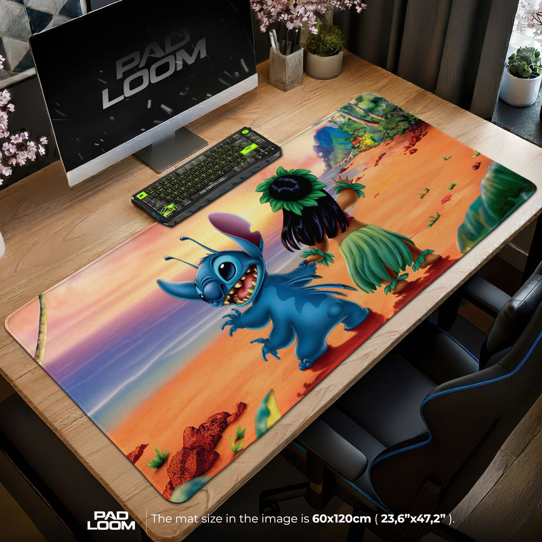 Lilo and Stitch Mouse Pad - Tropical Dance Desk Mat Padloom