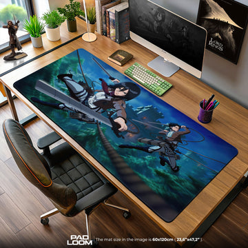 Mikasa Ackerman Mouse Pad - Sky Strike Anime Desk Mat Padloom