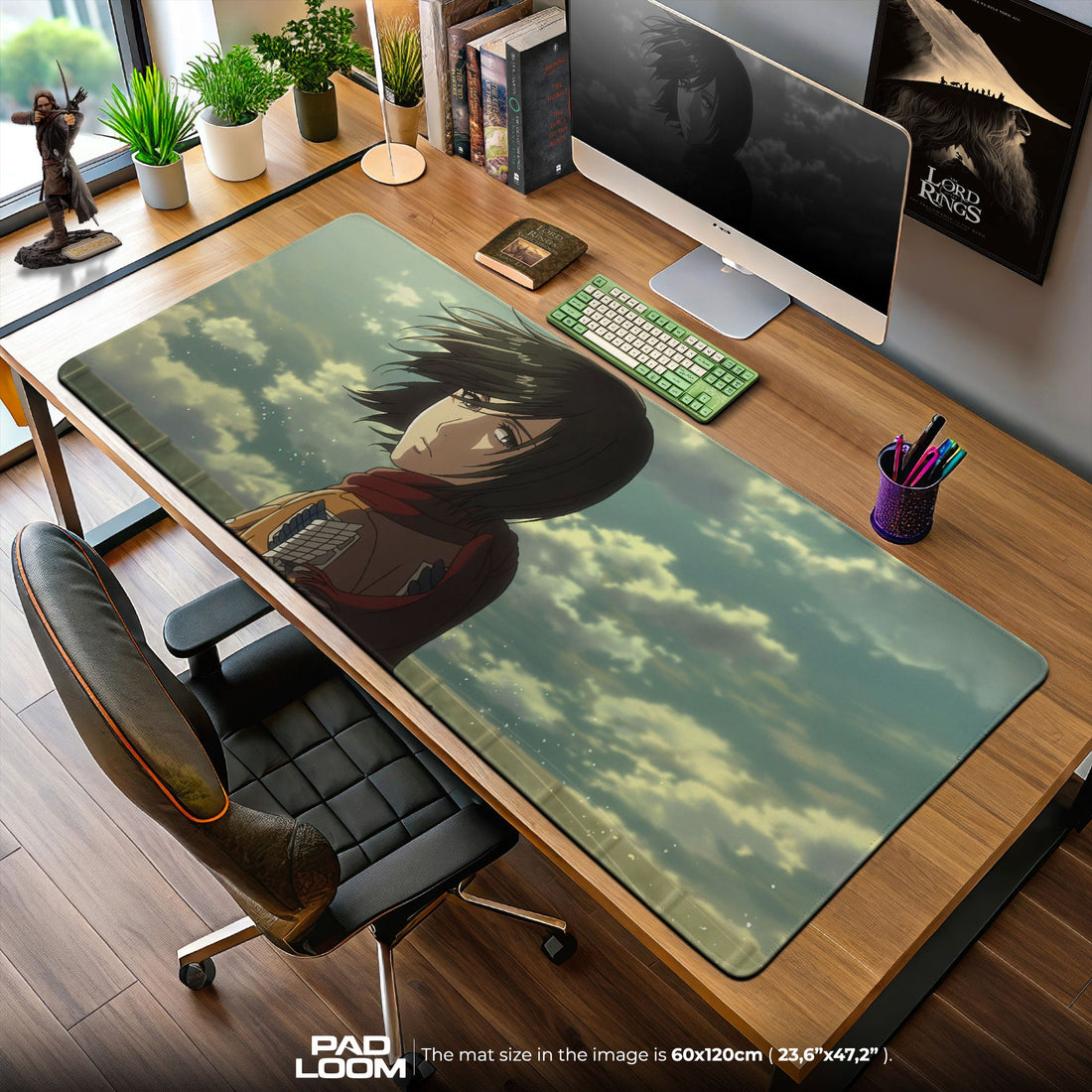 Mikasa Ackerman Mouse Pad - Wings of Freedom Anime Desk Mat Padloom