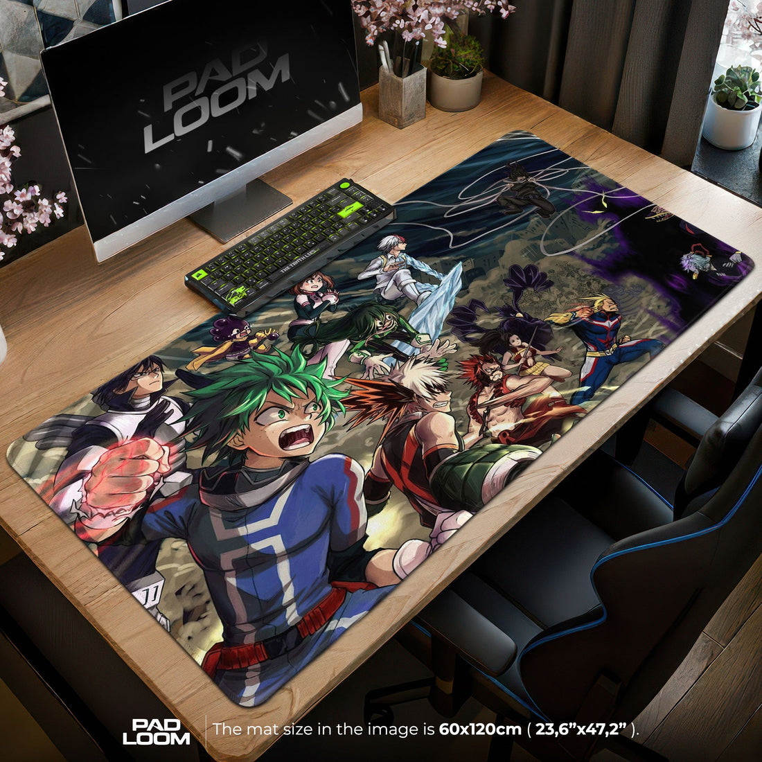 My Hero Academia Mouse Pad - Battle Charge Anime Desk Mat Padloom