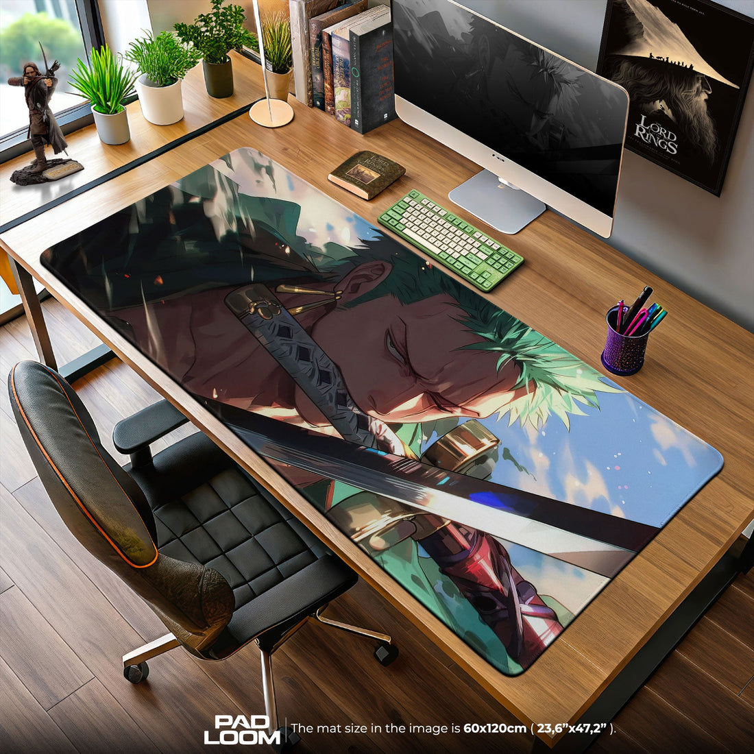 Roronoa Zoro Mouse Pad - Blade Focus Anime Desk Mat Padloom