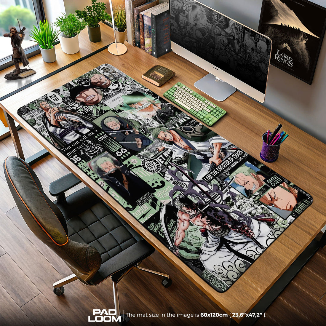 Roronoa Zoro Mouse Pad - Blade Focus Anime Desk Mat Padloom