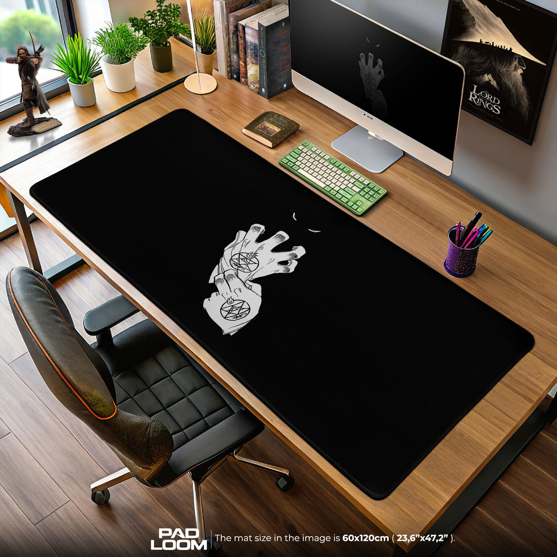 Roy Mustang Mouse Pad - Flame Seal Anime Desk Mat Padloom