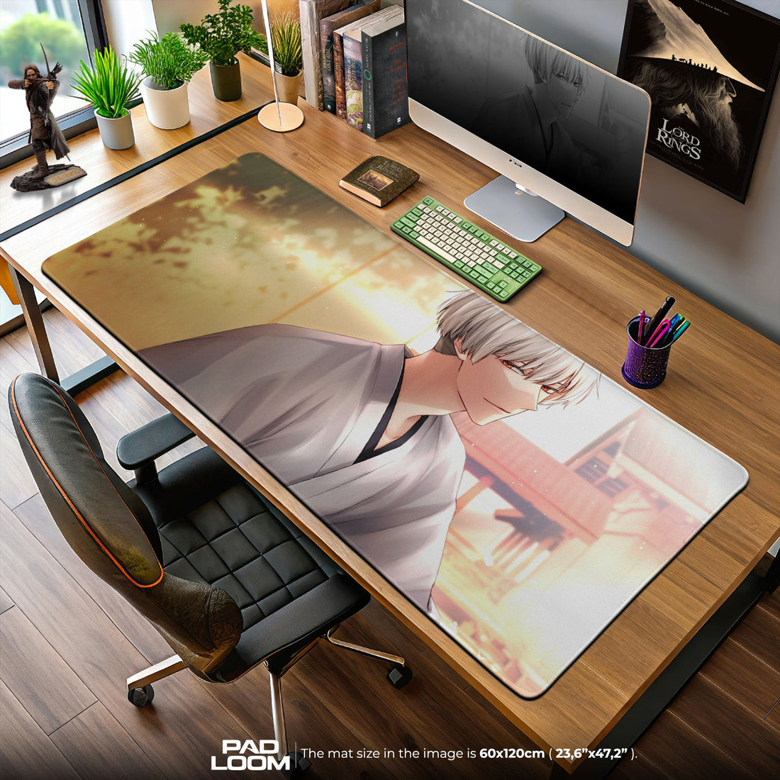 Sanosuke Harada Mouse Pad - Golden Serenity Anime Desk Mat Padloom