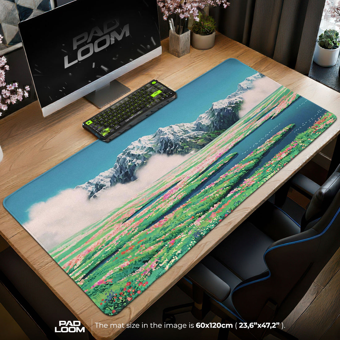 Studio Ghibli Mouse Pad - Alpine Meadow Anime Desk Mat Padloom