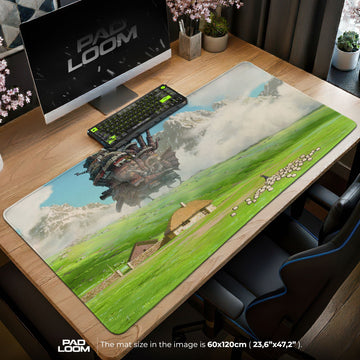 Studio Ghibli Mouse Pad - Howl’s Meadow Anime Desk Mat Padloom