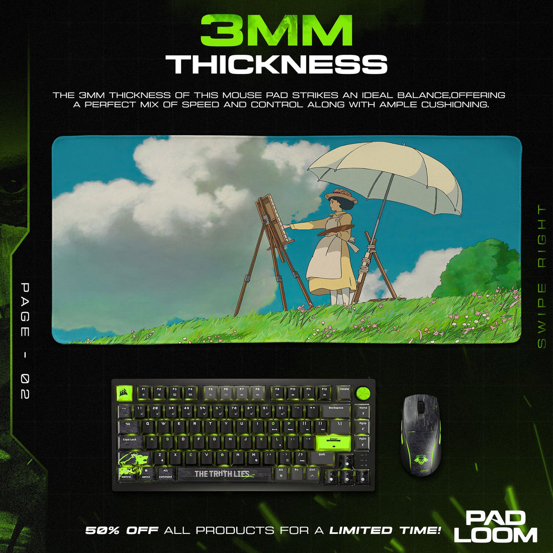 Studio Ghibli Mouse Pad - The Wind Rises Anime Desk Mat Padloom