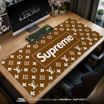 Supreme LV Brown Mouse Pad - Luxury Street Desk Mat