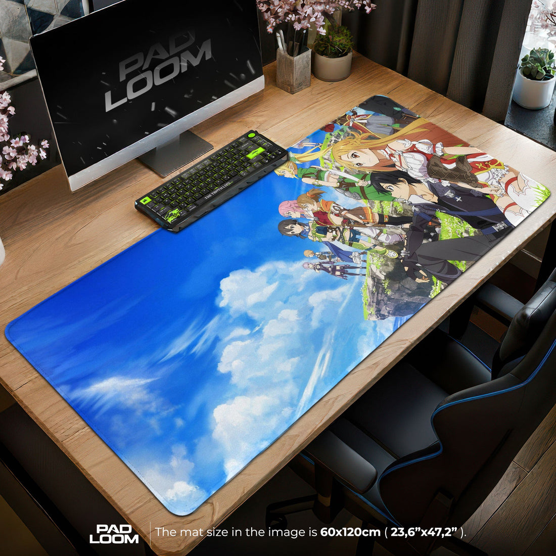 Sword Art Online Mouse Pad - Skybound Heroes Anime Desk Mat Padloom