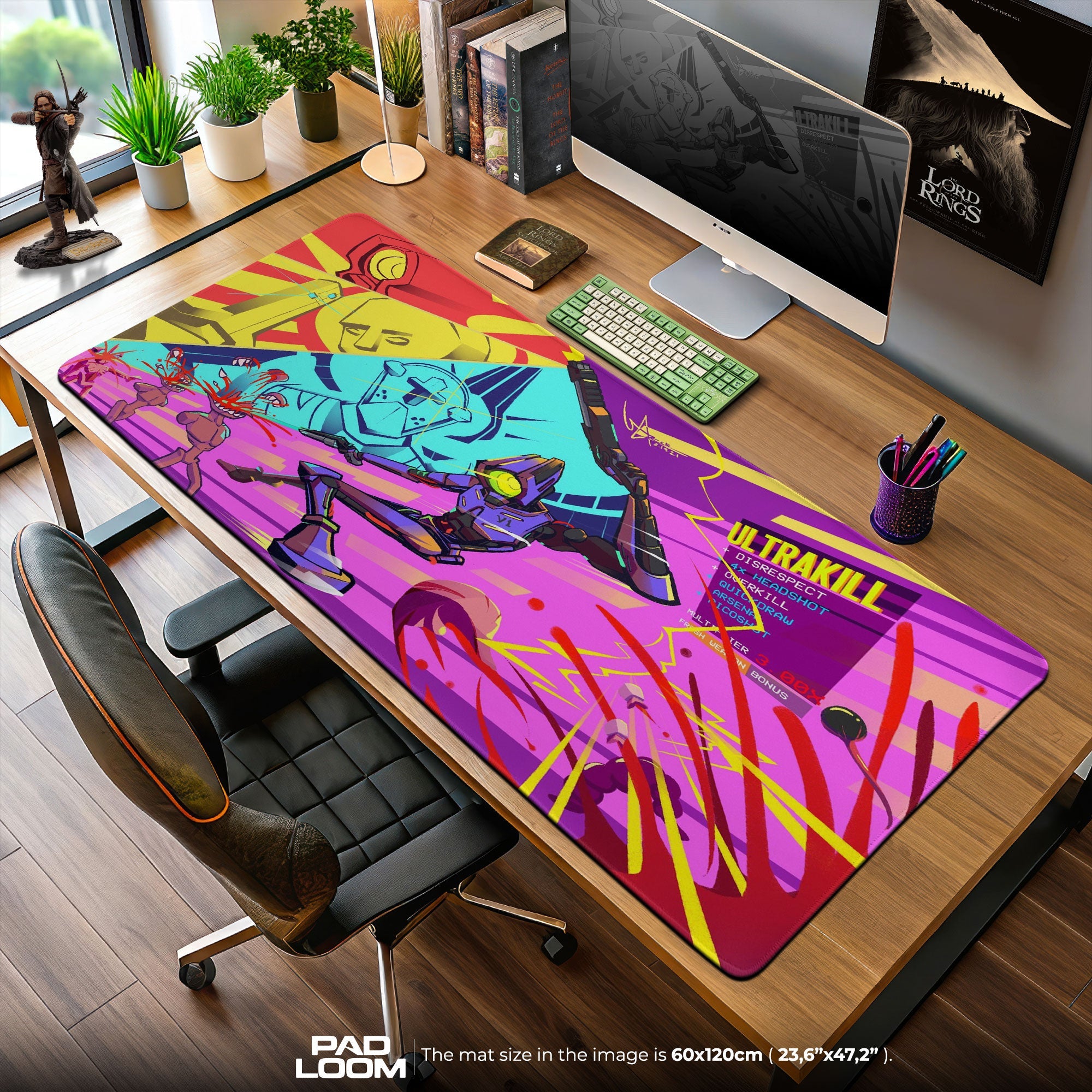 Ultrakill Mouse Pad, Neon Chaos Gaming Desk Mat – Padloom