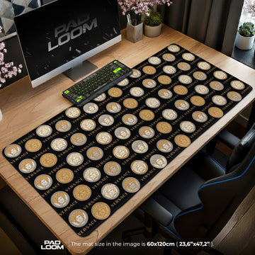 Versace Medusa Pattern Mouse Pad - Luxe Desk Mat