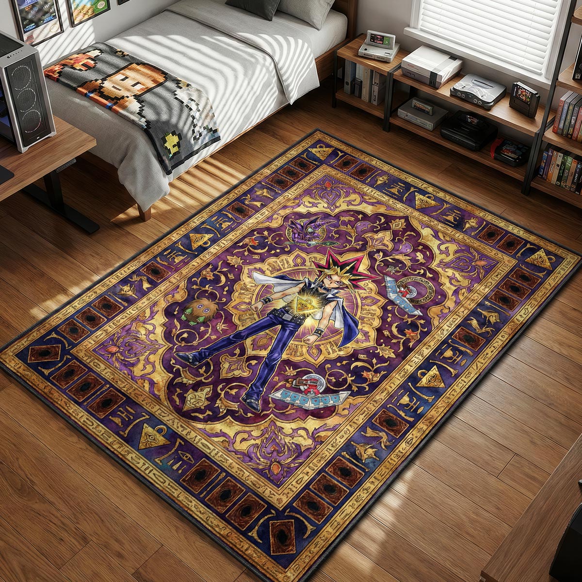 yugioh card rug Yami Yugi Pharaoh Spirit - Yu-Gi-Oh! Chair Mat Booster Pack Bundles:Pokmon Heat Wave Arena Booster Pack X10 psychic All cards will be SOMEBODY SENT ME A