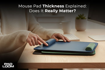 Comparison of different mouse pad thicknesses from 2mm to 6mm