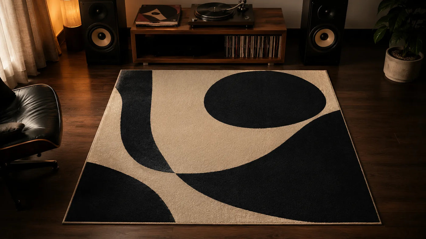 Music and Album Art Rugs: Square Art on a Rectangular Floor