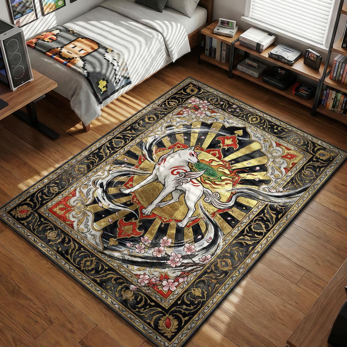 Okami Rugs - Amaterasu & Sumi-e Art Decor | Padloom