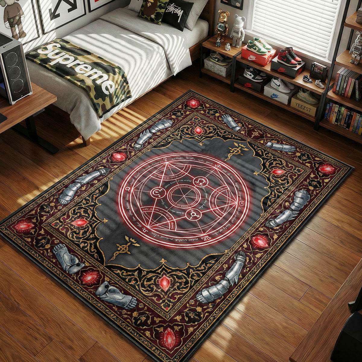 Full Metal Alchemist Rugs | Transmutation Circle Floor Decor – Padloom