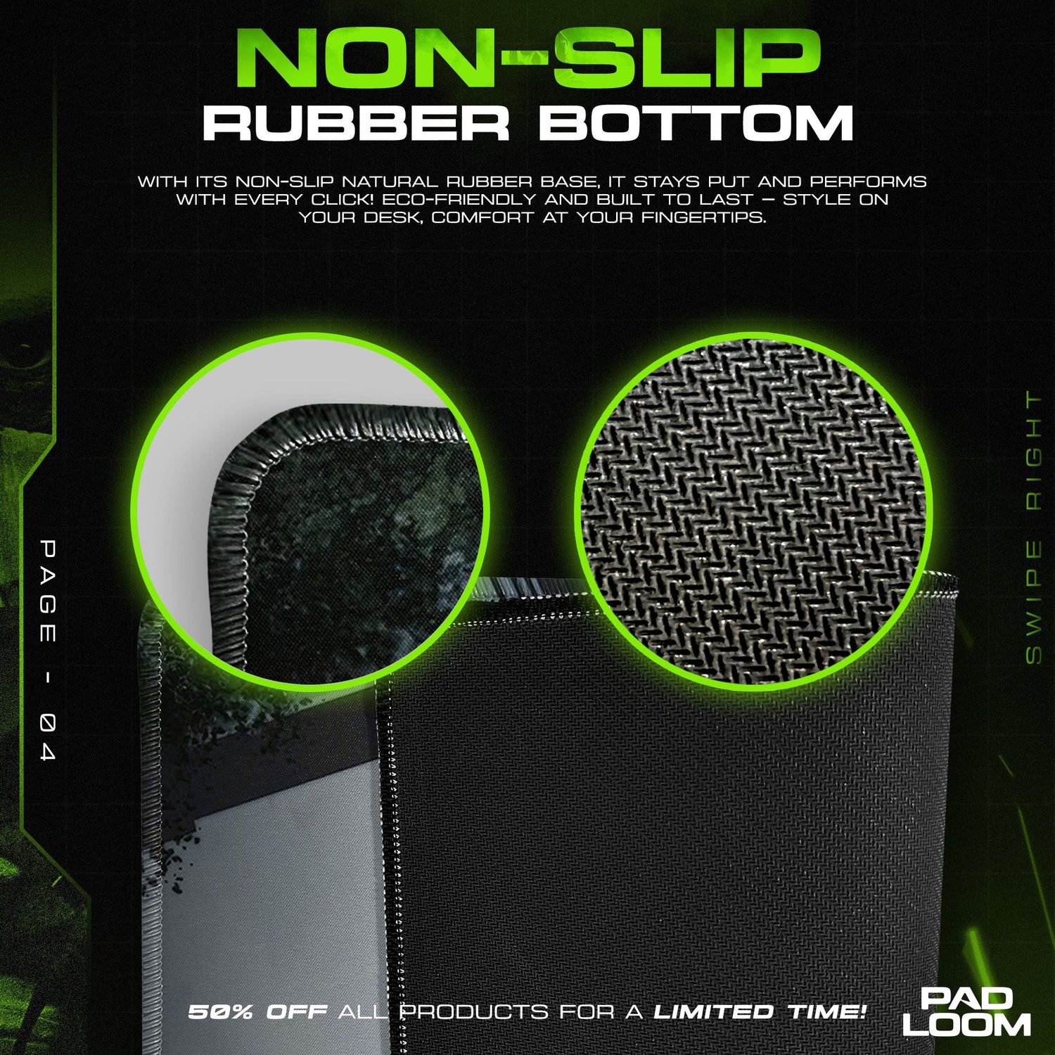 2B Blade Stance Mouse Pad, Anime Nier Gaming Desk Mat Padloom