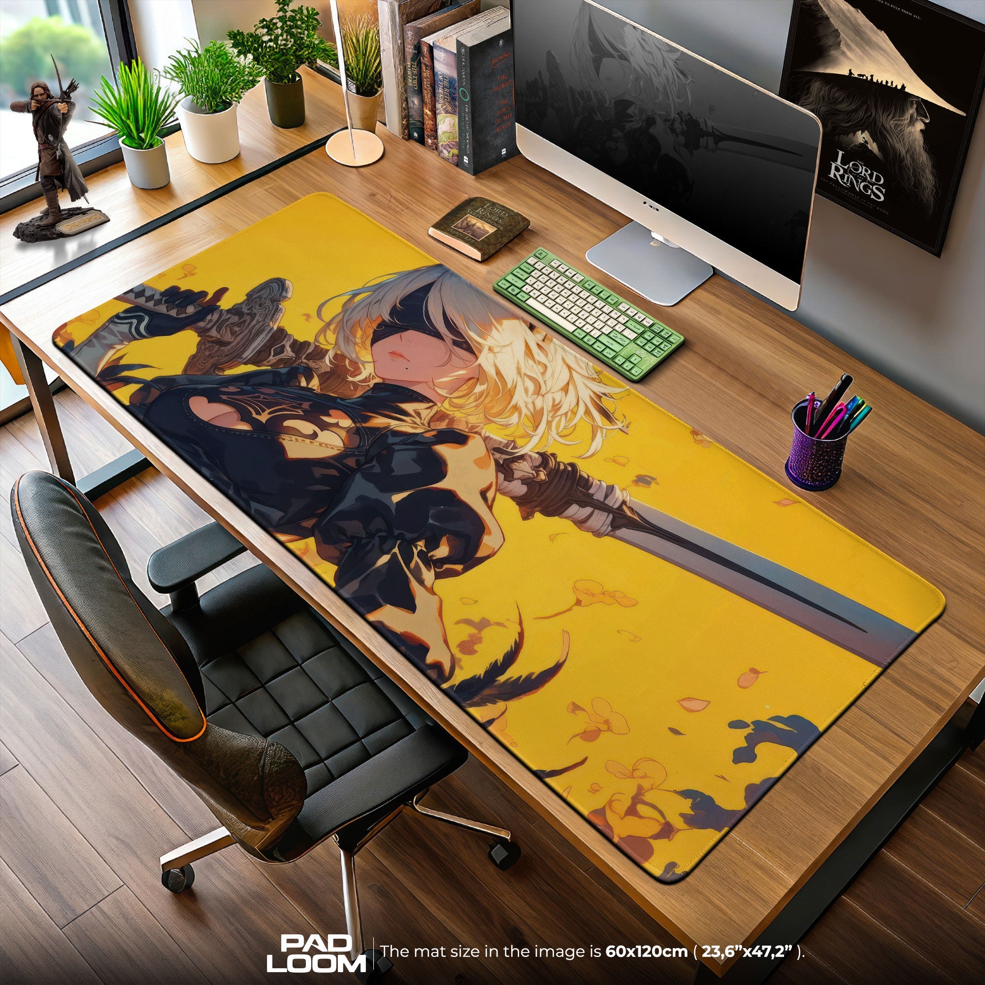 2B Nier Automata Mouse Pad, Katana Warrior Gaming Desk Mat – Padloom