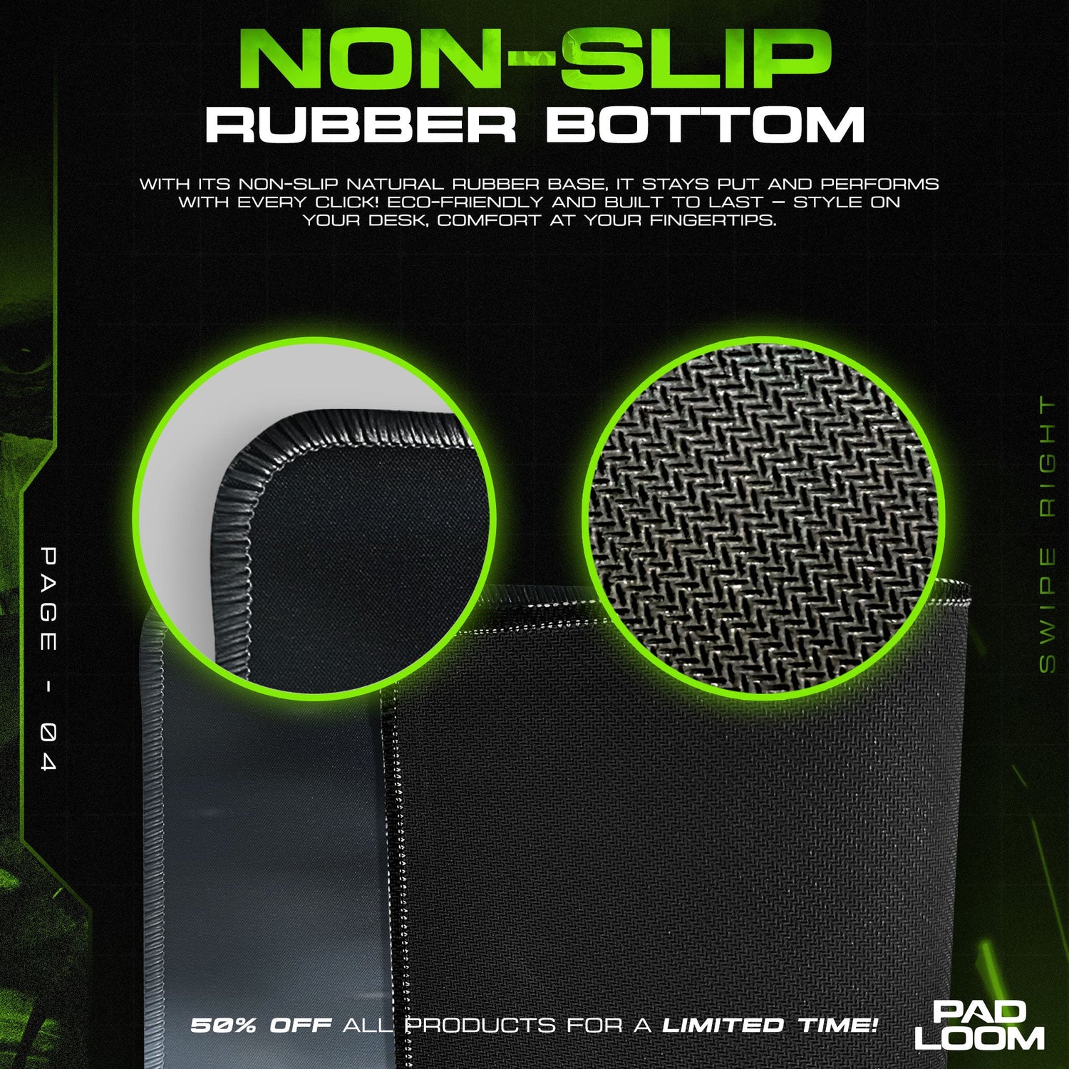 2B Rain Portrait Mouse Pad, Anime Nier Gaming Desk Mat Padloom