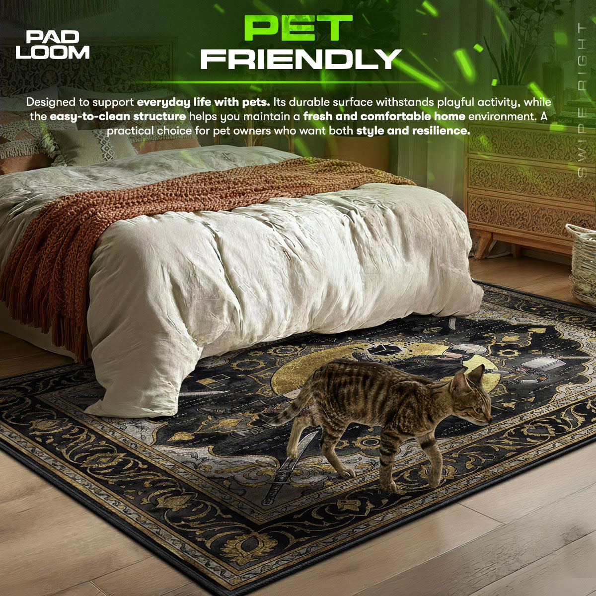 9S Scanner Tarot Rug - Nier Automata Chair Mat