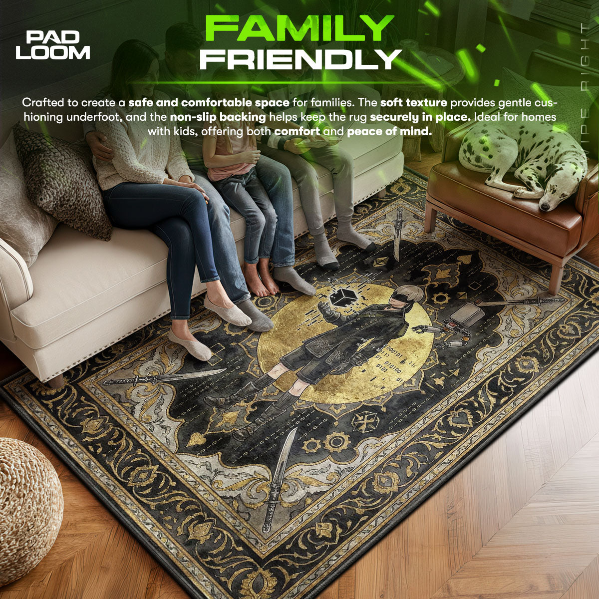 9S Scanner Tarot Rug - Nier Automata Chair Mat