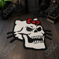 Hello Kitty Skull shaped area rug, die-cut gothic rug