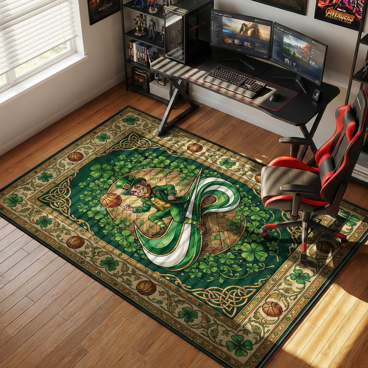Boston Celtics Leprechaun Rug - Streetwear Floor Mat