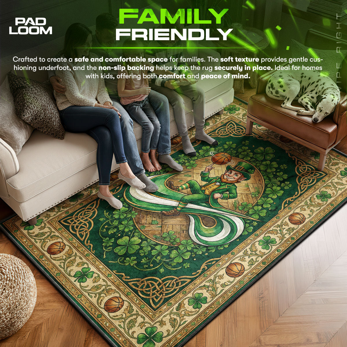 Boston Celtics Leprechaun Rug - Streetwear Floor Mat