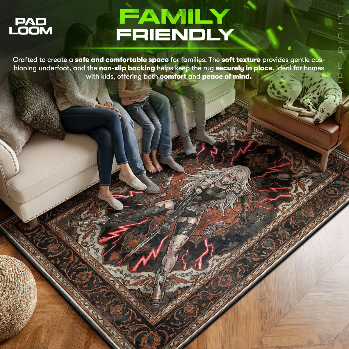 A2 Raserei-Modus Teppich - Nier Automata Stuhlmatte