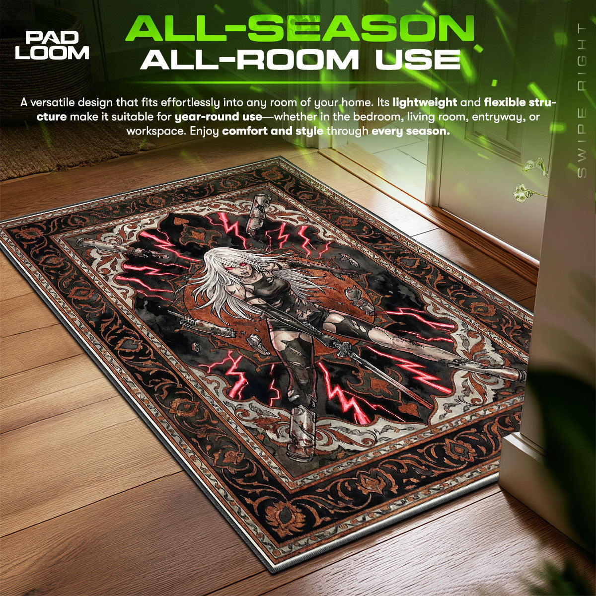 A2 Raserei-Modus Teppich - Nier Automata Stuhlmatte