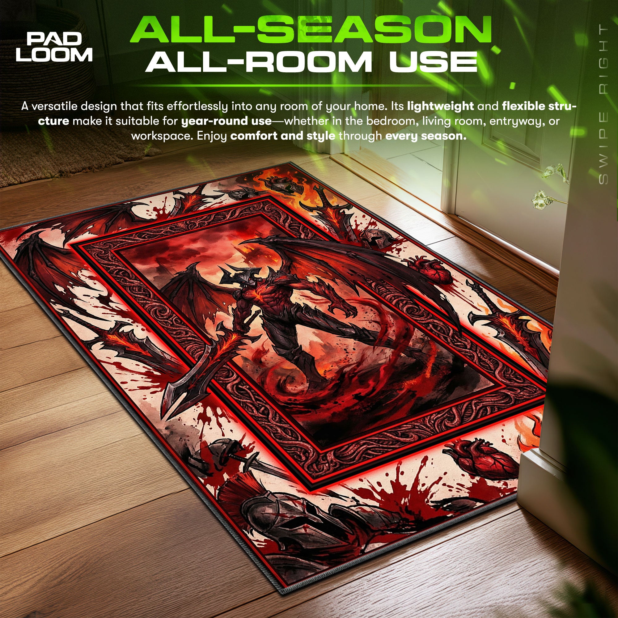 Aatrox World Ender Rug - League of Legends Chair Mat