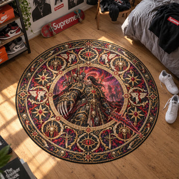 Abaddon Warp Round Rug - Warhammer 40k Chair Mat