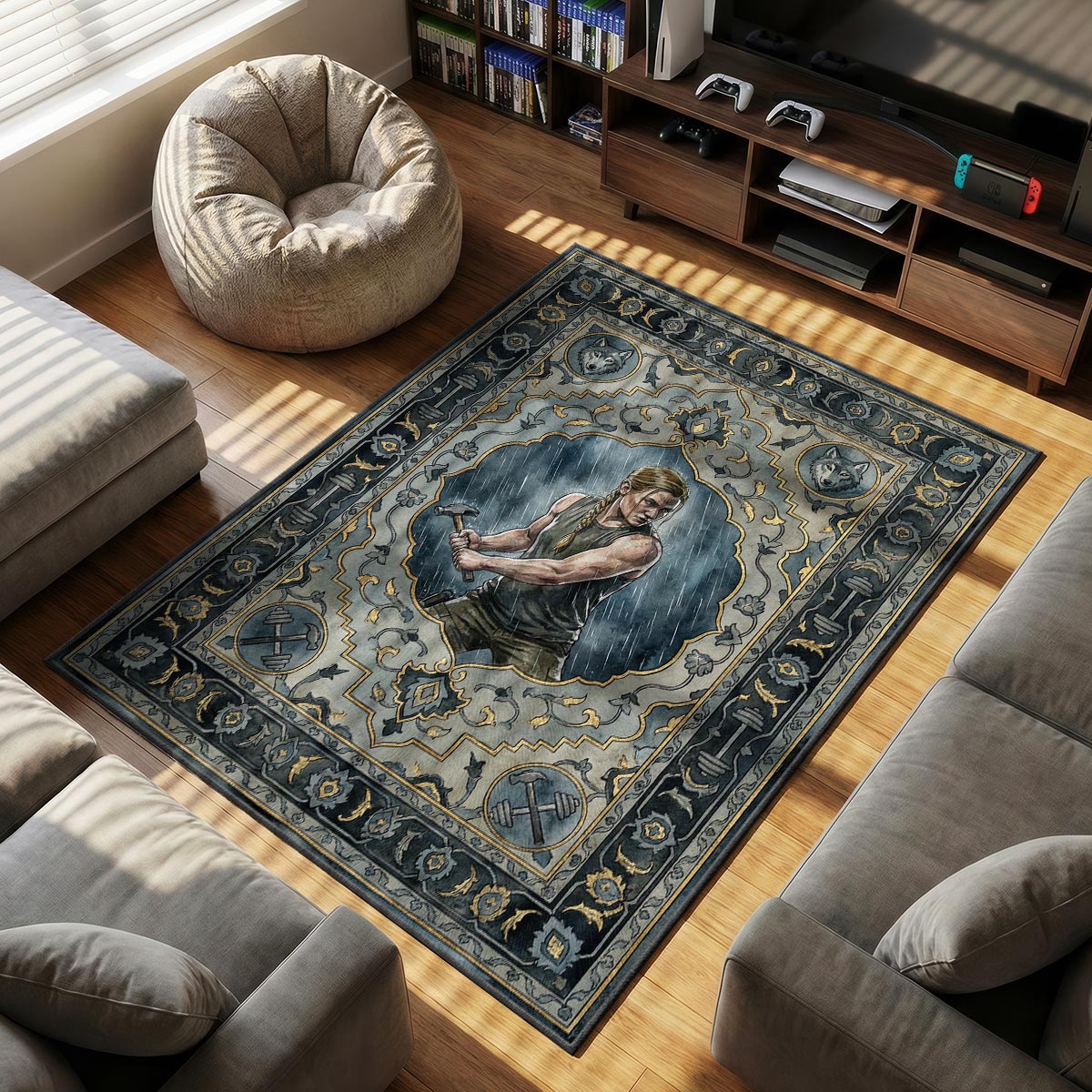 Abby Hammer Storm Rug - The Last of Us Part II Chair Mat