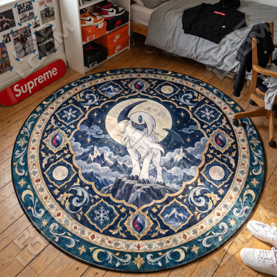 Absol Moonlit Round Rug - Pokemon Chair Mat
