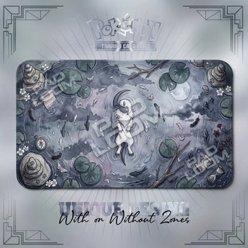 Absol Pond Pokemon TCG playmat, 24x14 in mat design
