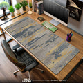 Abstract Grey Gold Mouse Pad, Modern Artistic Desk Mat Padloom