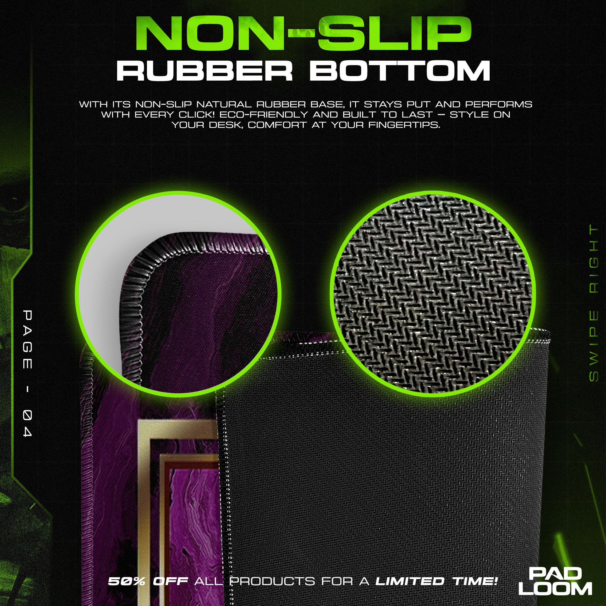 Abstraktes Marmor Flow Mauspad, Künstlerische Gamer Schreibtischmatte