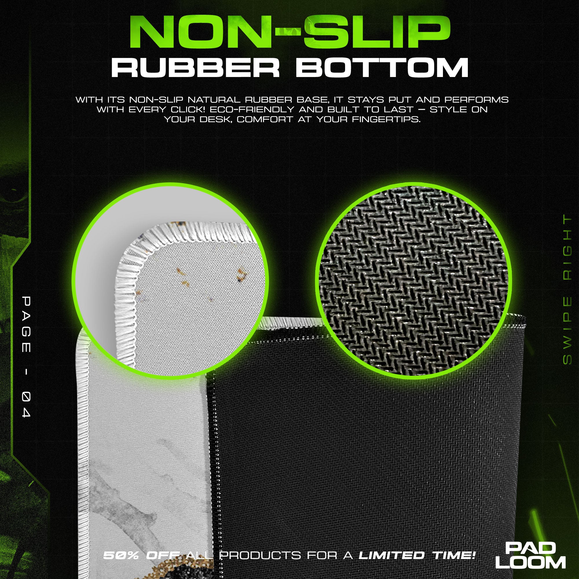 Abstraktes Marmor Noir Mauspad, Künstlerische Gamer Schreibtischmatte