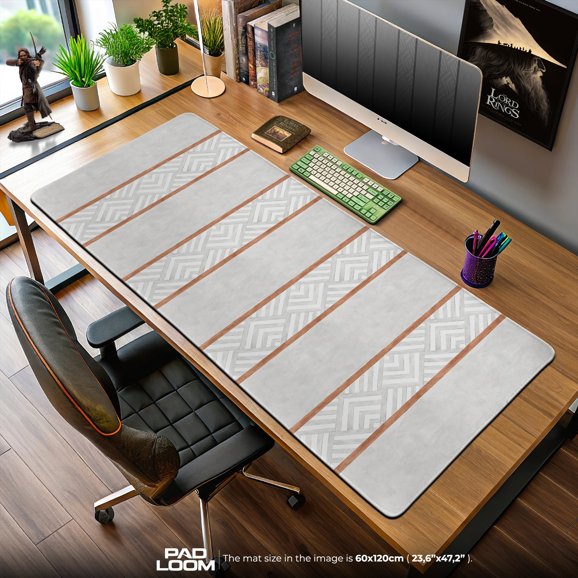 Abstract Zen Lines Mouse Pad – Aesthetic Desk Mat