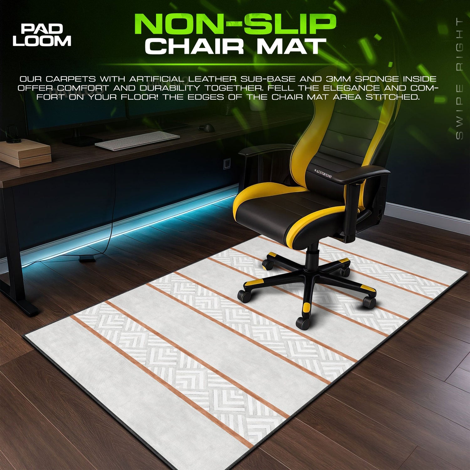 Abstract Zen Lines Mouse Pad – Aesthetic Desk Mat Padloom