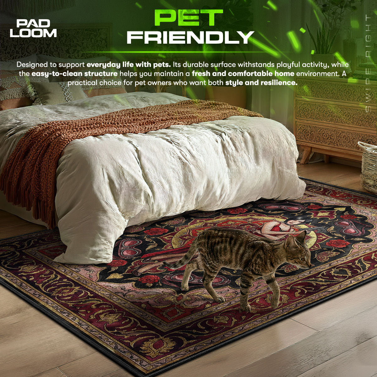 Ada Wong Purpurroter Spionteppich - Resident Evil Stuhlunterlage